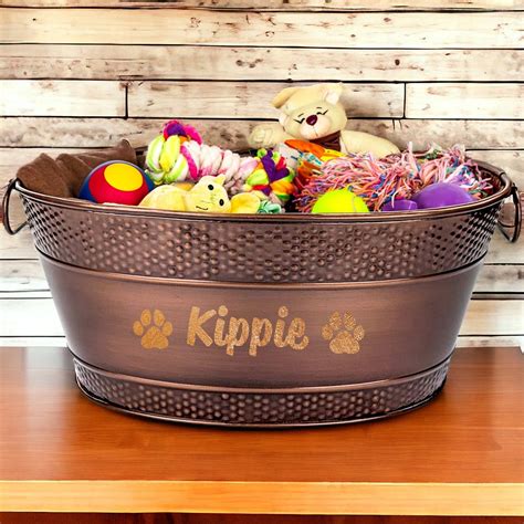 metal dog toy storage bin